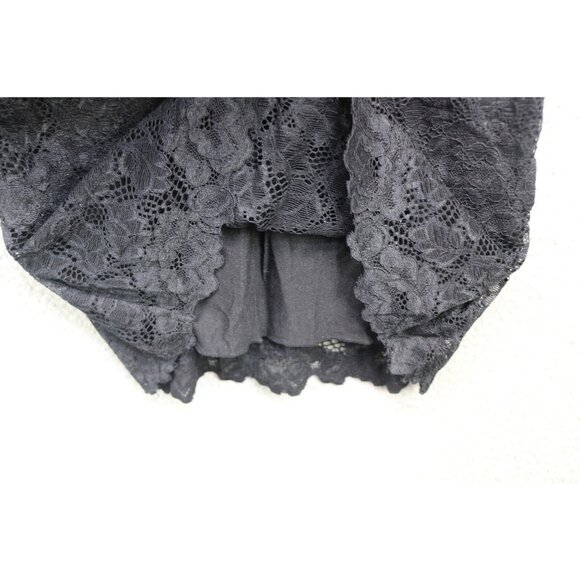 INC International Black Babydoll Lace Tank Top-Size Large-Whimsigoth-Goth - Picture 4 of 10